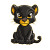Cartoon Panther Mascot Vinyl Car Decal Sticker – Waterproof & UV-Resistant 4.0"