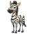 Cartoon Zebra Lines Vinyl Car Decal Sticker – Waterproof & UV-Resistant 4.0"