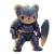 Chibi Bear Armour Smile Vinyl Car Decal Sticker – Waterproof & UV-Resistant 4.0"