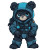 Chibi Bear Snow Suit Vinyl Car Decal Sticker – Waterproof & UV-Resistant 4.0"