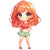 Chibi Chara Girl Vinyl Car Decal Sticker – Waterproof & UV-Resistant 4.0"