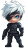 Chibi Cyber White Hair Vinyl Car Decal Sticker – Waterproof & UV-Resistant 4.0"