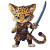 Chibi Leopard Cat Warrior Vinyl Car Decal Sticker – Waterproof & UV-Resistant 4.0" Chibi Leopard Cat Warrior Vinyl Car Decal Sticker – Waterproof & UV-Resistant 4.0"