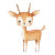 Cute Antelope Clipart Scandinavian Vinyl Car Decal Sticker – Waterproof & UV-Resistant 4.0"