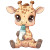 Cute Baby Giraffe Chibi Vinyl Car Decal Sticker – Waterproof & UV-Resistant 4.0"