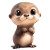 Cute Baby Otter Comic Vinyl Car Decal Sticker – Waterproof & UV-Resistant 4.0"