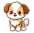 Cute Beige White Dog Vinyl Car Decal Sticker – Waterproof & UV-Resistant 4.19"