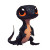Cute Black Lizard 2D Vinyl Car Decal Sticker – Waterproof & UV-Resistant 4.0"