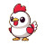 Cute Cartoon Chicken Mascot Vinyl Car Decal Sticker – Waterproof & UV-Resistant 4.0"