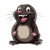 Cute Cartoon Mole Laughing Vinyl Car Decal Sticker – Waterproof & UV-Resistant 4.0"