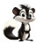 Cute Cartoon Skunk Smiling Vinyl Car Decal Sticker – Waterproof & UV-Resistant 4.0"