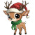 Cute Chibi Reindeer Christmas Vinyl Car Decal Sticker – Waterproof & UV-Resistant 4.0"