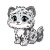 Cute Chibi Snow Leopard Vinyl Car Decal Sticker – Waterproof & UV-Resistant 4.0"