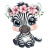 Cute Chibi Zebra Baby Vinyl Car Decal Sticker – Waterproof & UV-Resistant 4.0"