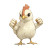 Cute Chicken Human Fists Vinyl Car Decal Sticker – Waterproof & UV-Resistant 4.0"