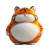 Cute Chubby Tiger Statue Vinyl Car Decal Sticker – Waterproof & UV-Resistant 4.0"