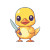 Cute Duck Knife Chibi Vinyl Car Decal Sticker – Waterproof & UV-Resistant 4.0"