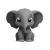 Cute Gray Elephant Vector Vinyl Car Decal Sticker – Waterproof & UV-Resistant 4.0"