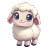 Cute Lamb Cartoon Vinyl Car Decal Sticker – Waterproof & UV-Resistant 4.0"