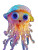 Cute Monster Jellyfish Transparent Vinyl Car Decal Sticker – Waterproof & UV-Resistant 4.0"