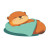 Cute Otter Sleeping Blanket Vinyl Car Decal Sticker – Waterproof & UV-Resistant 4.0"
