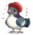Cute Pigeon Red Hat Vinyl Car Decal Sticker – Waterproof & UV-Resistant 4.0"