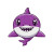 Cute Purple Shark Cartoon Vinyl Car Decal Sticker – Waterproof & UV-Resistant 4.0"