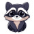 Cute Raccoon Big Eyes Vinyl Car Decal Sticker – Waterproof & UV-Resistant 4.0"
