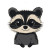 Cute Racoon Tshirt Vinyl Car Decal Sticker – Waterproof & UV-Resistant 4.0"
