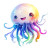 Cute Rainbow Jellyfish Smiling Vinyl Car Decal Sticker – Waterproof & UV-Resistant 4.0"