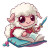 Cute Sheep Dnd Vinyl Car Decal Sticker – Waterproof & UV-Resistant 4.0"