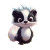 Cute Skunk Flower Field Vinyl Car Decal Sticker – Waterproof & UV-Resistant 4.0"