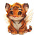 Cute Tiger Cub Wings Vinyl Car Decal Sticker – Waterproof & UV-Resistant 4.0"