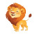 Cute Walking Lion Vinyl Car Decal Sticker – Waterproof & UV-Resistant 4.0"