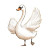 Dancing Swan Cartoon Vinyl Car Decal Sticker – Waterproof & UV-Resistant 4.0"