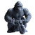 Fondant Gorilla Motorcycle Vinyl Car Decal Sticker – Waterproof & UV-Resistant 4.0"