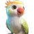 Friendly Parrot Japanese Animation Vinyl Car Decal Sticker – Waterproof & UV-Resistant 4.0"