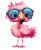 Funny Flamingo Tshirt Design Vinyl Car Decal Sticker – Waterproof & UV-Resistant 4.0"