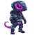 Futuristic Basilisk Astronaut Chibi Vinyl Car Decal Sticker – Waterproof & UV-Resistant 4.0"