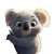 Ghibli Cute Koala Head Vinyl Car Decal Sticker – Waterproof & UV-Resistant 4.0"