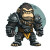 Gorilla Tribal Armor Mascot Vinyl Car Decal Sticker – Waterproof & UV-Resistant 4.0"