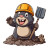 Happy Mole Mining Vinyl Car Decal Sticker – Waterproof & UV-Resistant 4.0"