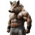 Humanoid Boar Bodybuilding Vinyl Car Decal Sticker – Waterproof & UV-Resistant 4.0"