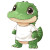 Kawaii Chibi Crocodile White Tshirt Vinyl Car Decal Sticker – Waterproof & UV-Resistant 4.0"
