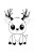 Kawaii Christmas Reindeer Coloring Vinyl Car Decal Sticker – Waterproof & UV-Resistant 4.0"