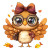 Kawaii Turkey Girl Vinyl Car Decal Sticker – Waterproof & UV-Resistant 4.0"