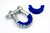 Daystar D-Ring Isolator KU70056RB Fits 3/4 Inch D-Ring; Snap-On; Polyurethane; Blue; Set of 2