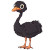 Kids Ostrich Vector Vinyl Car Decal Sticker – Waterproof & UV-Resistant 4.0"