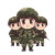 Korean Soldiers Chibi Vinyl Car Decal Sticker – Waterproof & UV-Resistant 4.0"