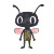 Male Ant Smile Standing Vinyl Car Decal Sticker – Waterproof & UV-Resistant 4.0"